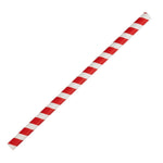 Pailles à smoothie compostables en papier Fiesta Compostable rouges 210mm (lot de 250) — FB147