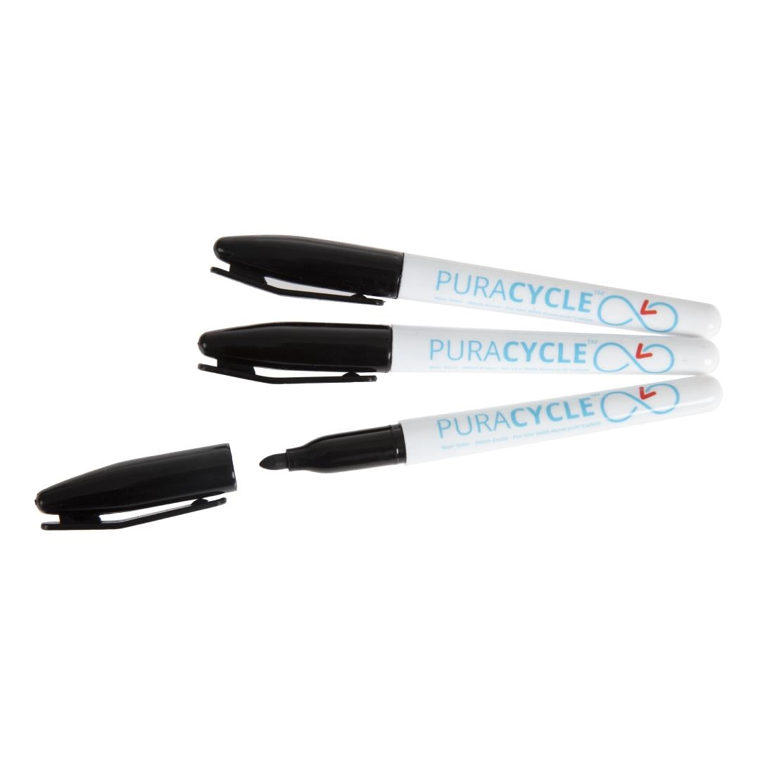 Marqueurs noirs alimentaires permanents Puracycle (lot de 3) — FB284