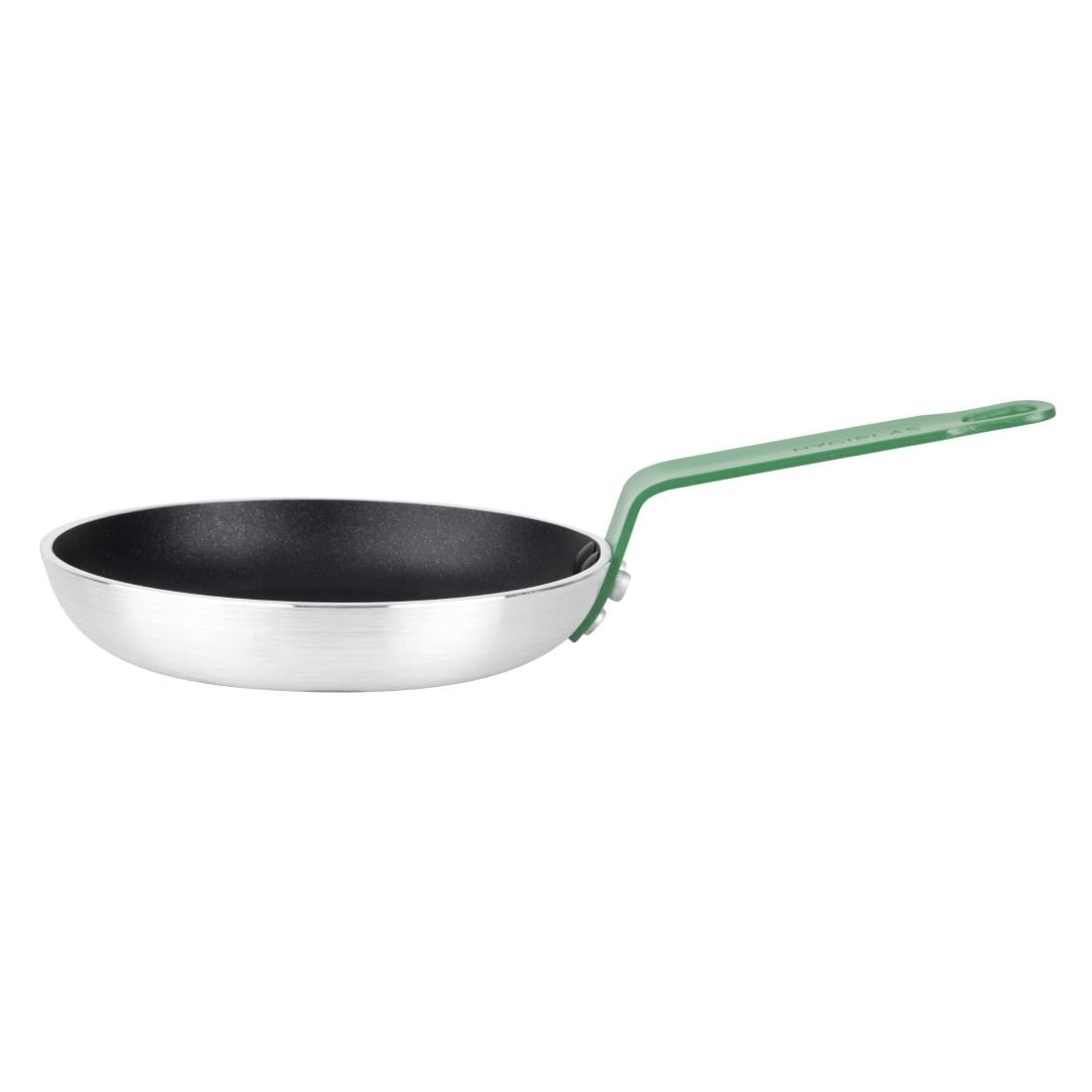 Poêle aluminium antiadhésive Teflon Platinum Plus Hygiplas avec manche vert 200mm — FB470