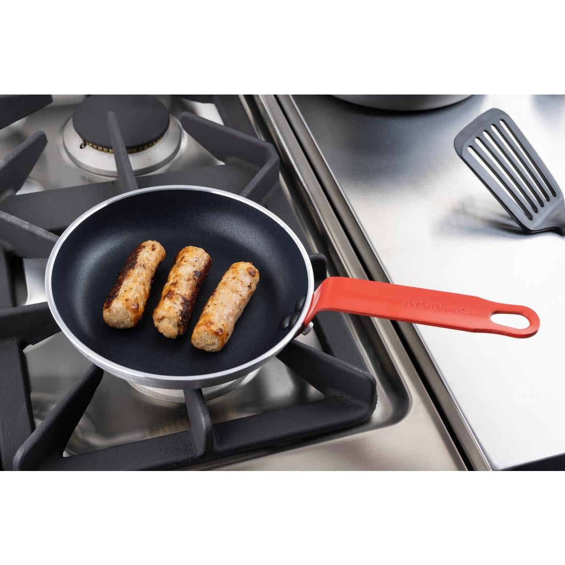 Poêle en aluminium antiadhésive Hygiplas Teflon Platinum Plus 200mm rouge — HT964