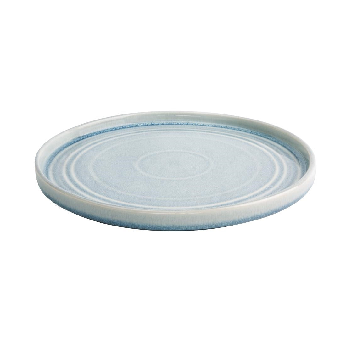 Assiettes rondes plates Olympia Cavolo bleu cristallin 270mm (lot de 4) — FB569