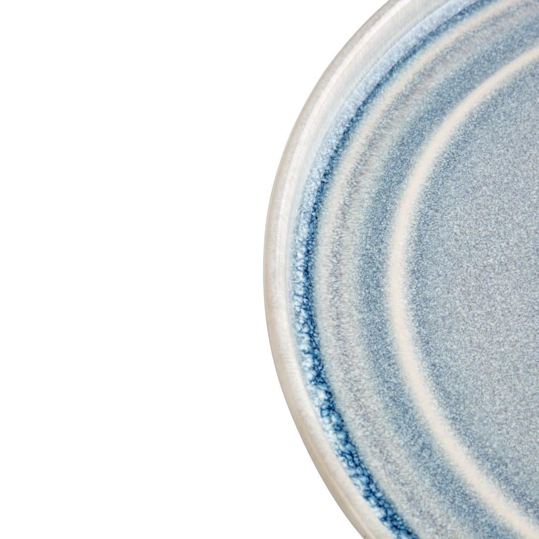 Assiettes rondes plates Olympia Cavolo bleu cristallin 270mm (lot de 4) — FB569
