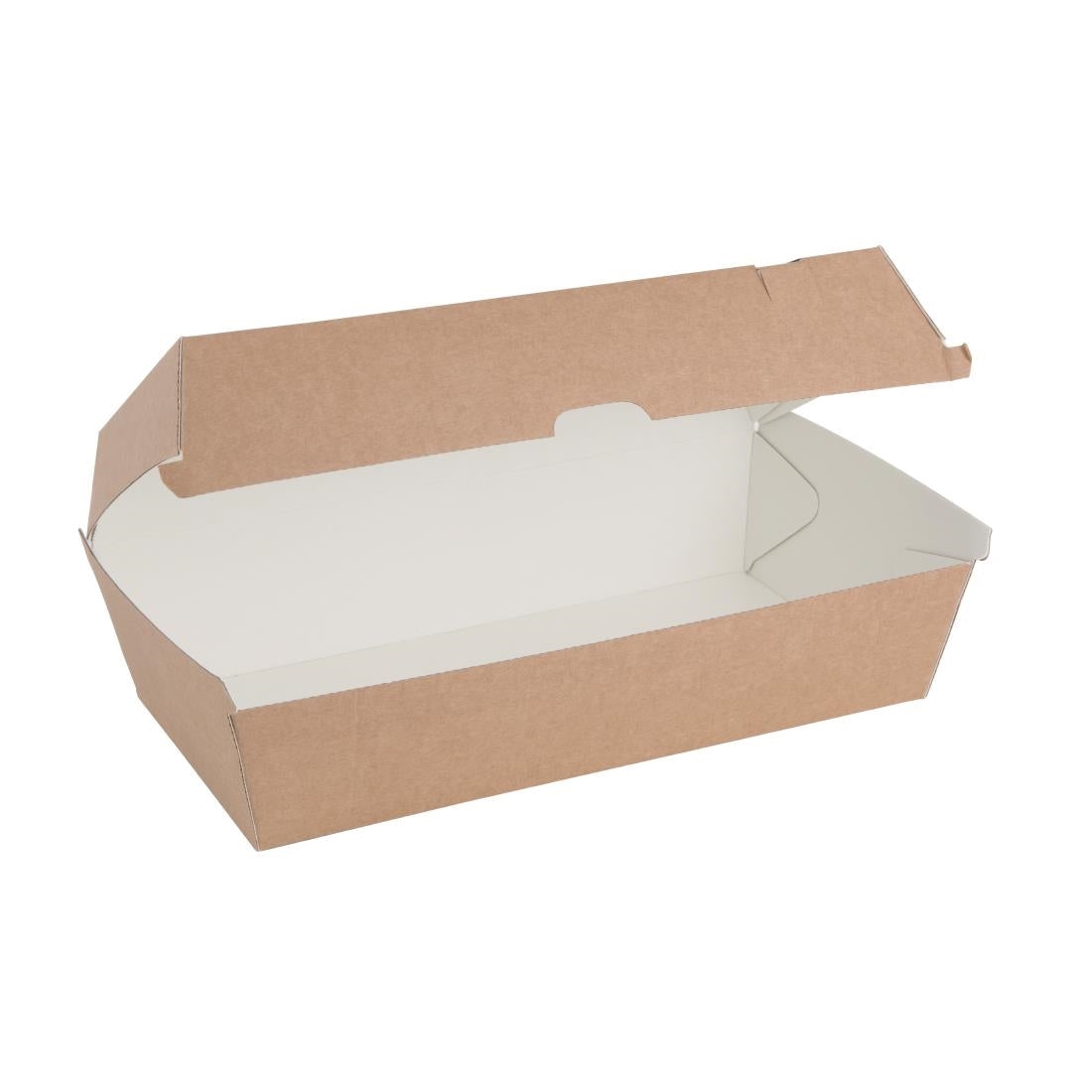 Grandes boîtes kraft avec couvercle à charnière compostables Fiesta Compostable 204mm (lot de 100) — FB667