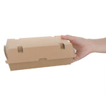Grandes boîtes kraft avec couvercle à charnière compostables Fiesta Compostable 204mm (lot de 100) — FB667
