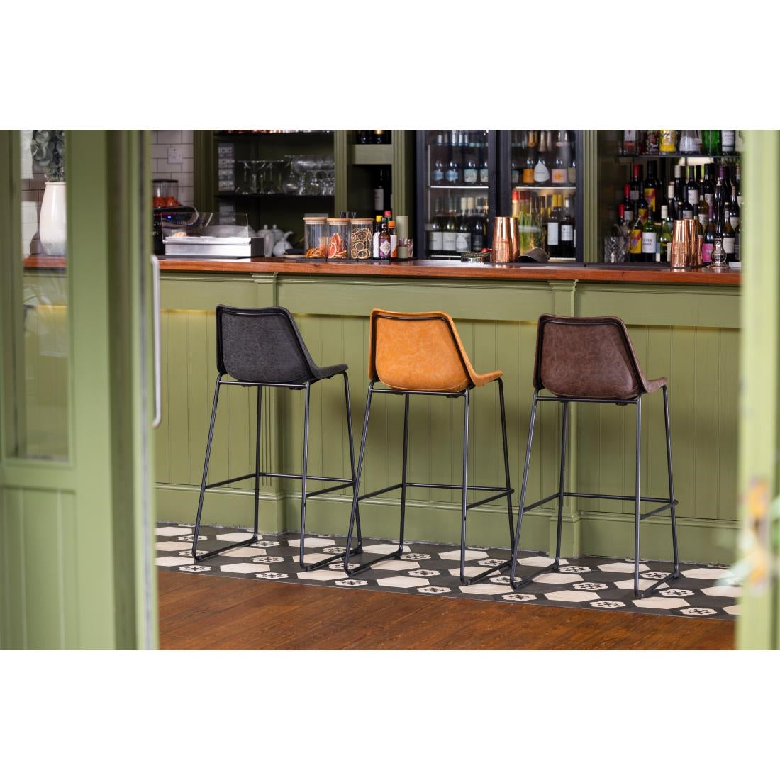 Tabouret haut Bolero Rodeo camel — FB885