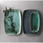 Assiettes oblongues Churchill Stonecast No.4 Samphire Green 269 x 127mm (Lot de 12) — FC154