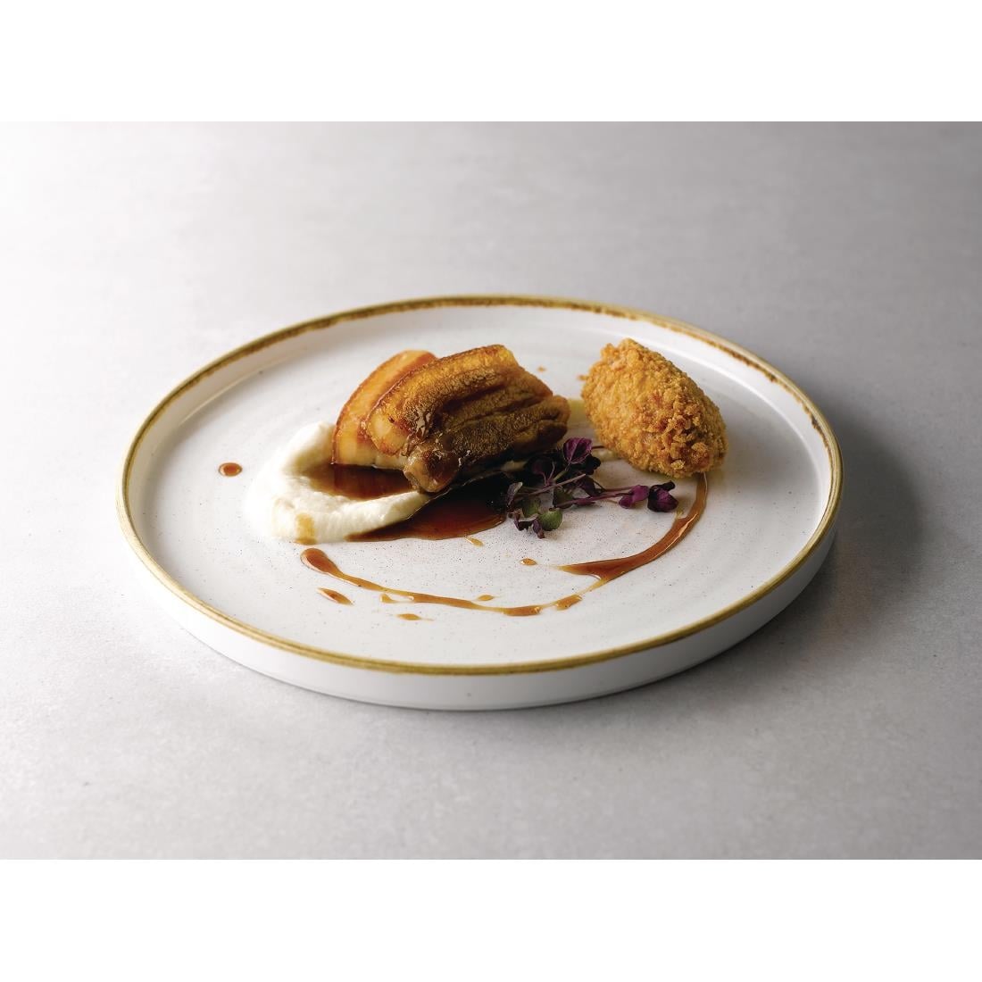 Assiettes avec rebord Churchill Stonecast Barley White 210mm (Lot de 6) — FC162