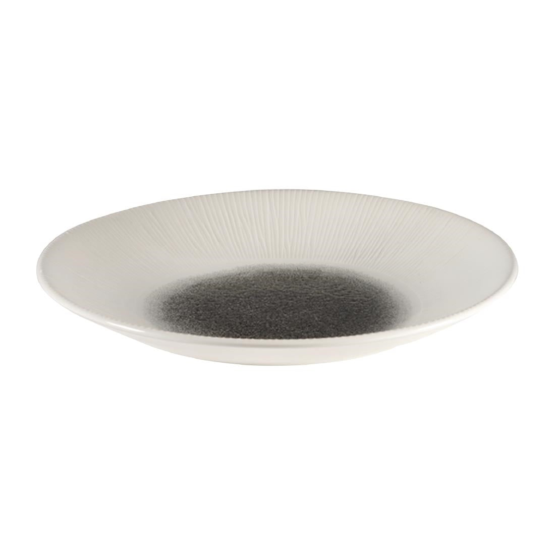 Assiettes creuses Churchill Bamboo centre quartz noir 281mm (lot de 12) — FC190