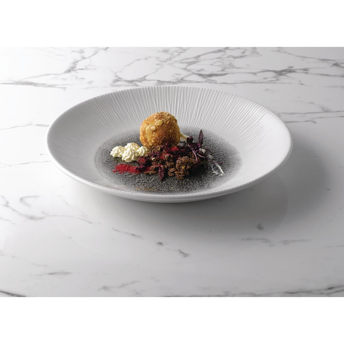 Assiettes creuses Churchill Bamboo centre quartz noir 281mm (lot de 12) — FC190