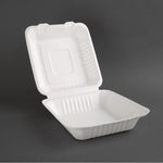 Boîtes avec couvercle à charnière Recyclables en bagasse Fiesta Recyclable 223mm (lot de 200) — FC525