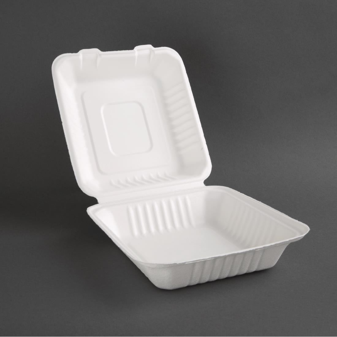 Boîtes avec couvercle à charnière Recyclables en bagasse Fiesta Recyclable 223mm (lot de 200) — FC525