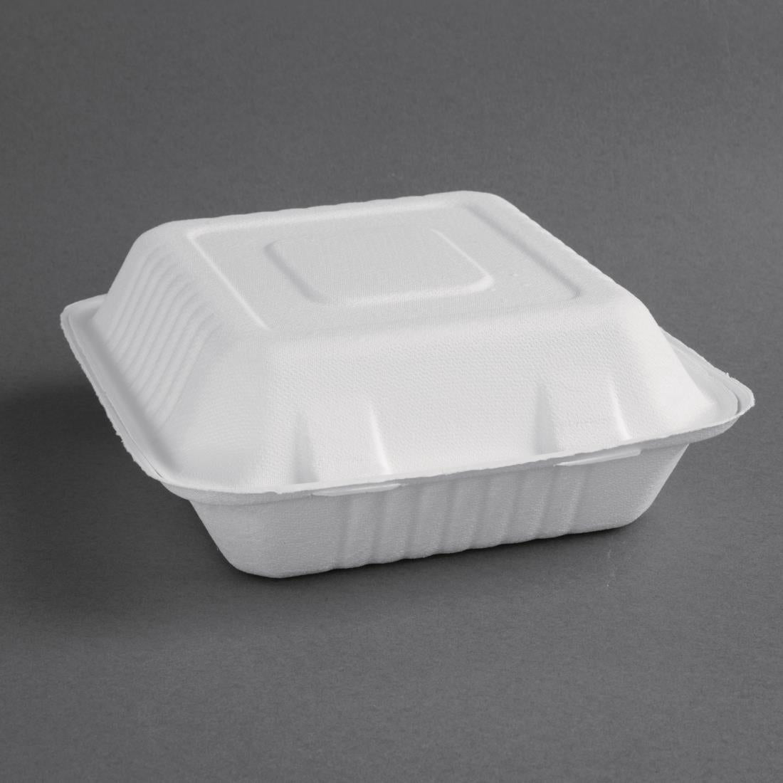 Boîtes avec couvercle à charnière Recyclables en bagasse Fiesta Recyclable 223mm (lot de 200) — FC525