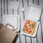 Boîtes avec couvercle à charnière Recyclables en bagasse Fiesta Recyclable 223mm (lot de 200) — FC525