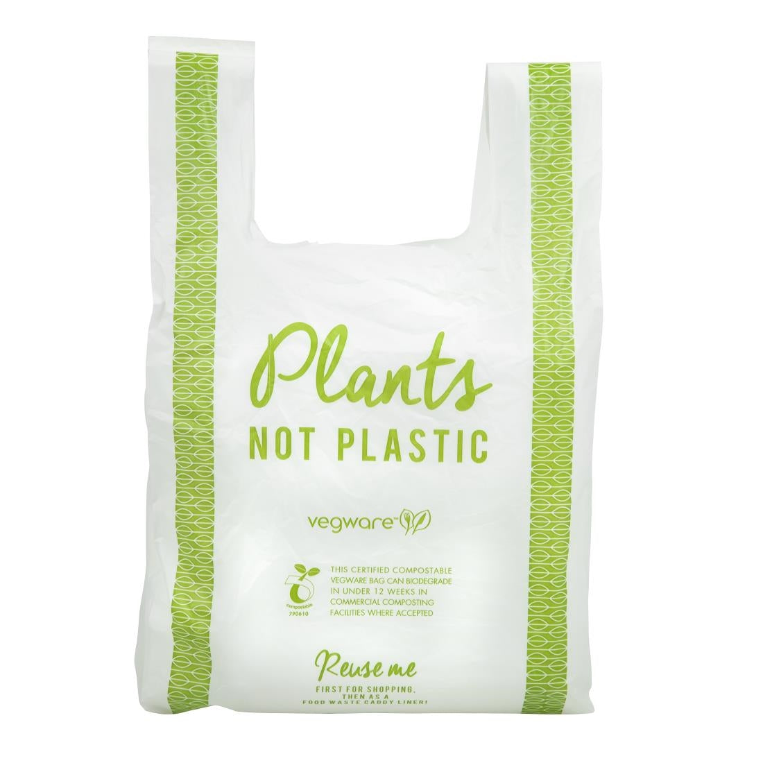 Sacs bretelles compostables en PLA Vegware taille moyenne (lot de 500) — FC892