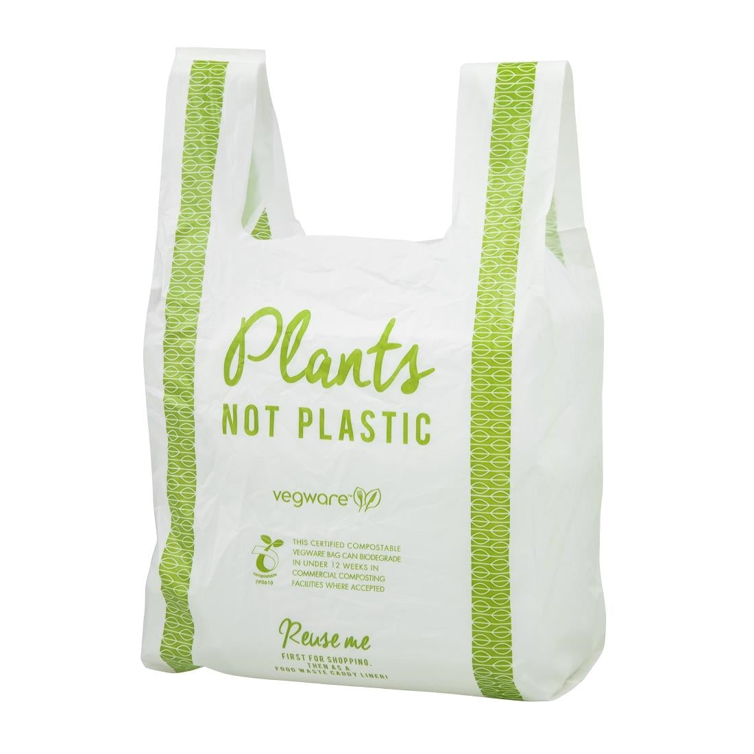 Sacs bretelles compostables en PLA Vegware taille moyenne (lot de 500) — FC892