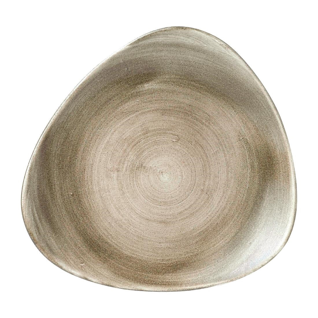 Assiettes triangulaires Churchill Stonecast Patina Lotus Antique Taupe 254mm (lot de 12) — FD863
