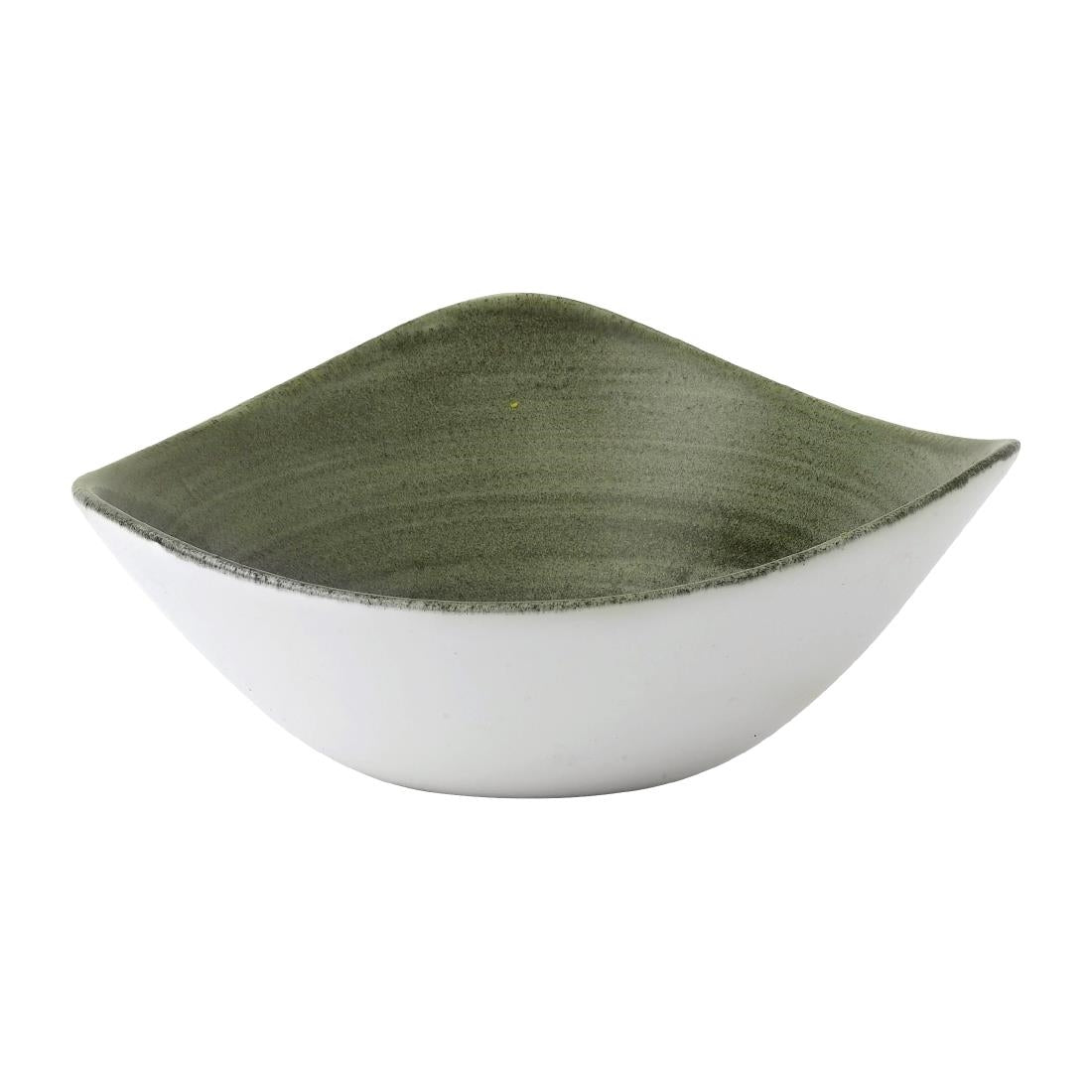 Bols triangulaires Churchill Stonecast Patina Lotus Burnished Green 178mm (lot de 12) — FD867