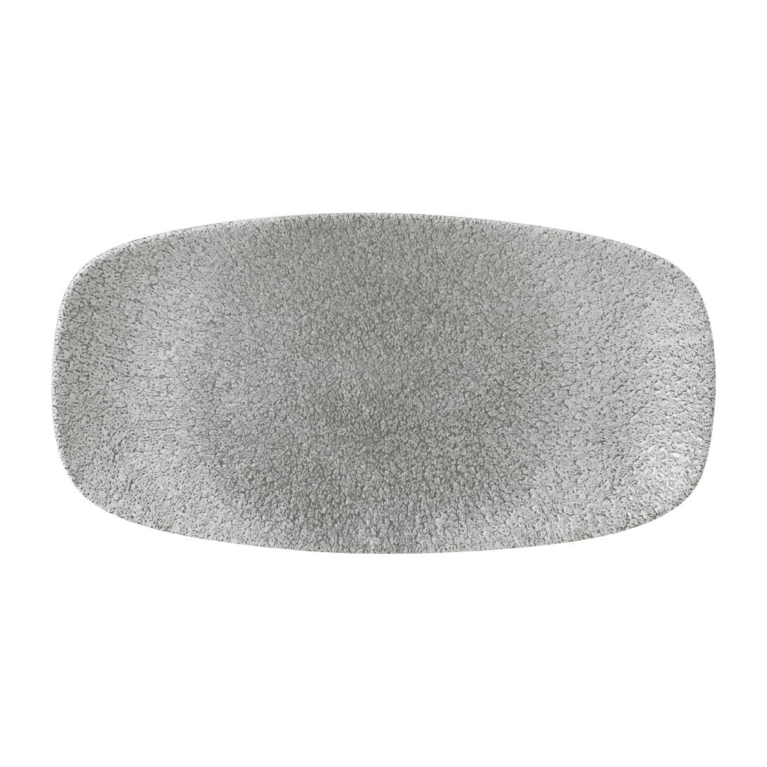 Assiettes oblongues Churchill Raku Jasper Grey 298x152mm (lot de 12) — FD883