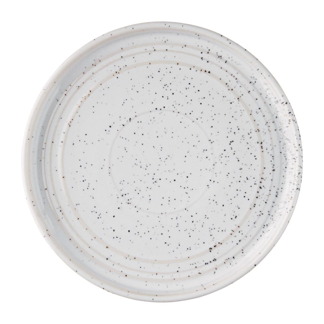 Assiettes Plates Rondes Olympia Cavolo Blanc Moucheté 180mm (lot de 6) — FD902