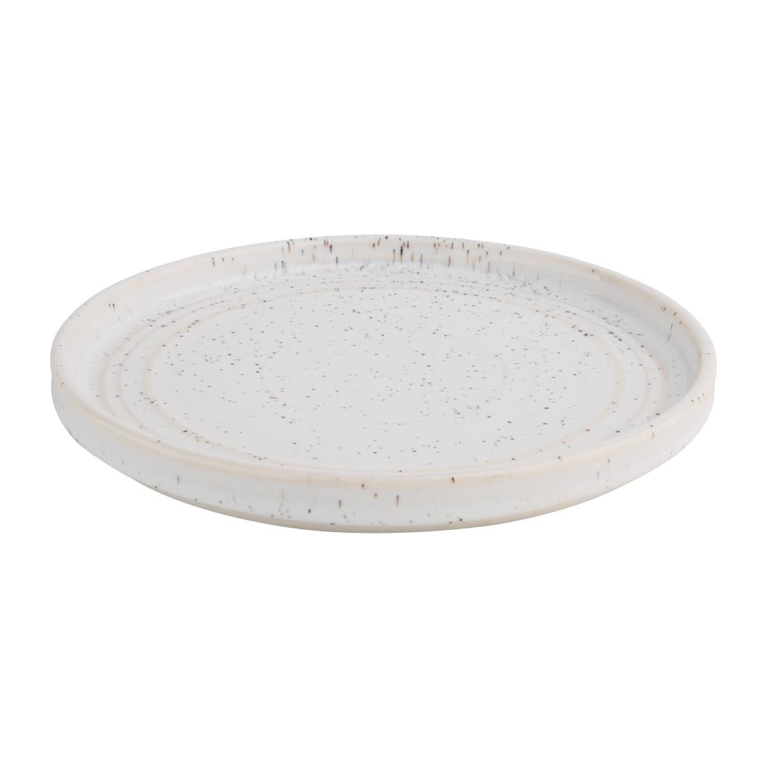 Assiettes Plates Rondes Olympia Cavolo Blanc Moucheté 180mm (lot de 6) — FD902
