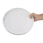 Assiettes plates rondes Olympia Cavolo blanc moucheté 270mm (Lot de 4) — FD904