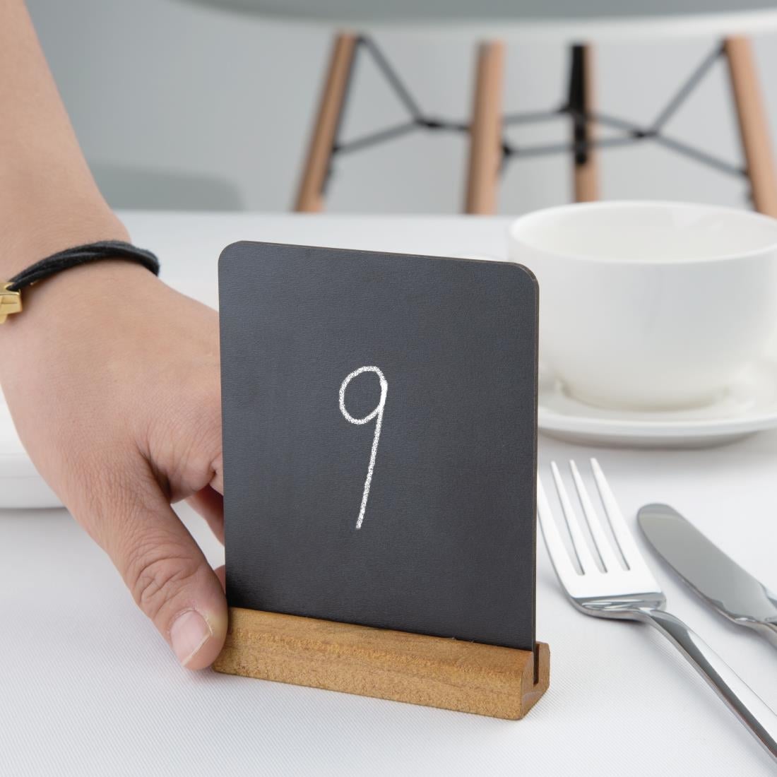 Mini ardoises de table élégantes Olympia 100(H) x 80(L)mm (lot de 4) — FD951
