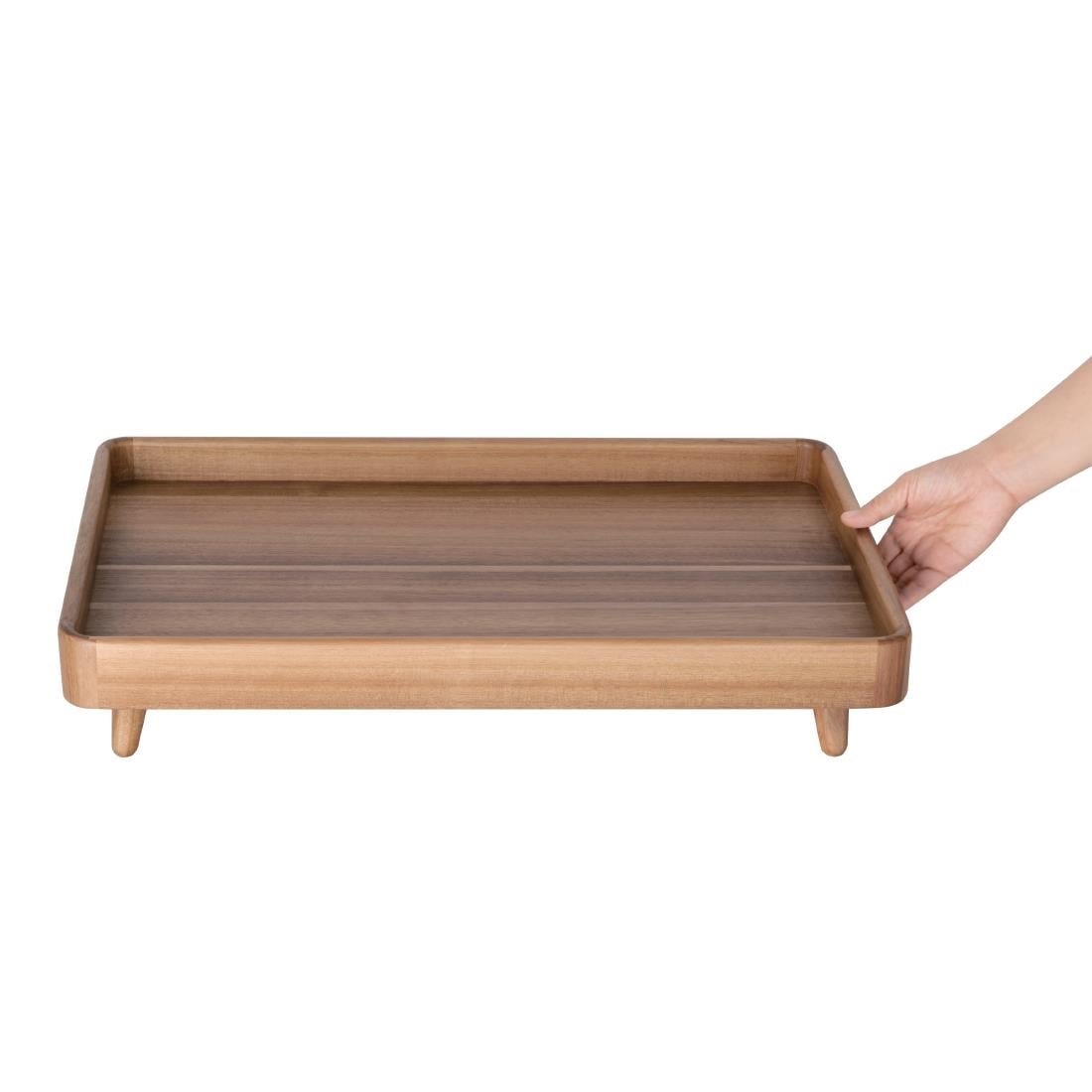 Plateau sur pieds en acacia Olympia GN 1/1 — FE151