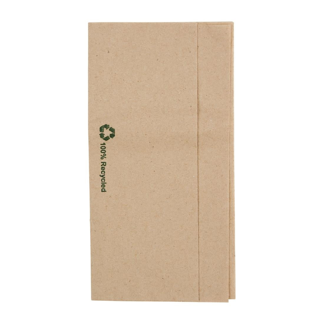 Serviettes kraft recyclées pliées Fiesta Recyclable 320x300mm (lot de 6000) — FE211