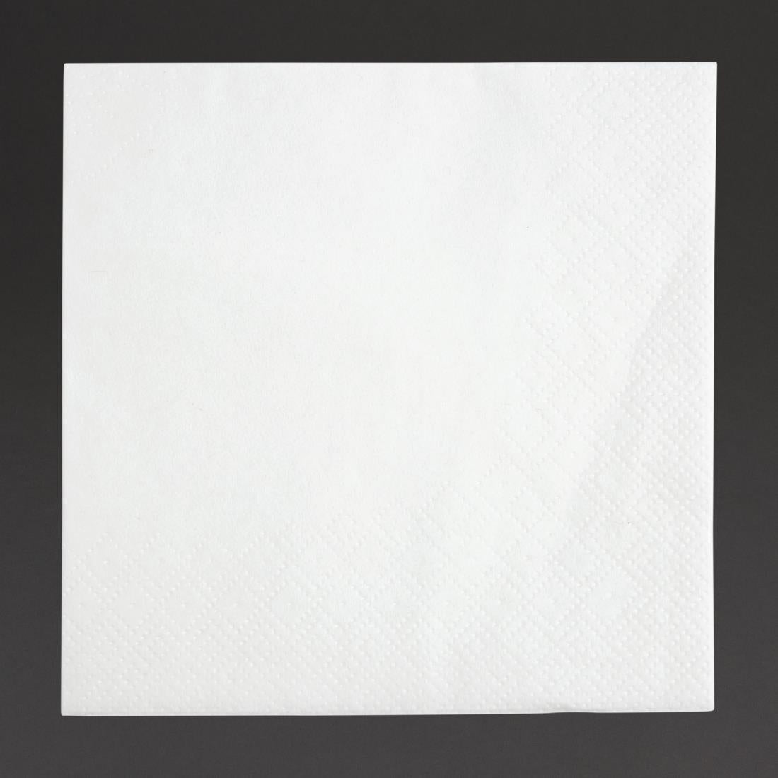 Serviettes cocktail 2 plis pliage 1/4 Fiesta Recyclable 240mm blanches (lot de 4000) — FE216