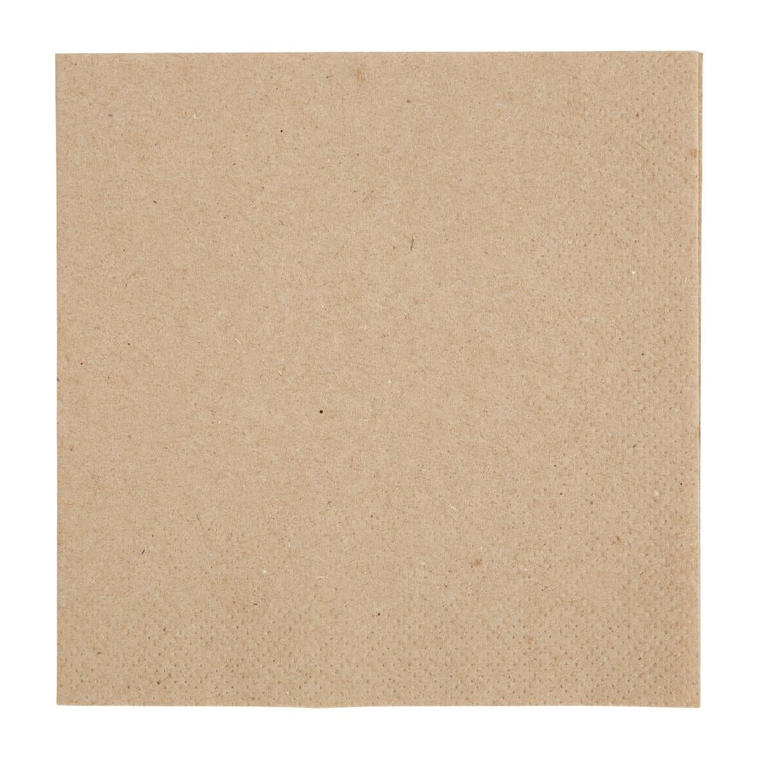 Serviettes cocktail recyclées 2 plis pliage 1/4 Fiesta Recyclable 240mm kraft (lot de 4000) — FE217