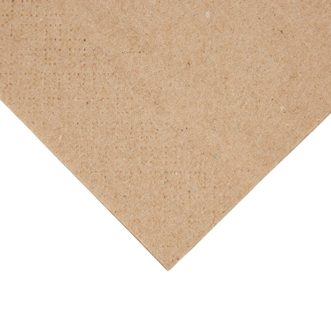 Serviettes snacking recyclées 2 plis pliage 1/8 Fiesta Recyclable 330mm kraft (lot de 2000) — FE234