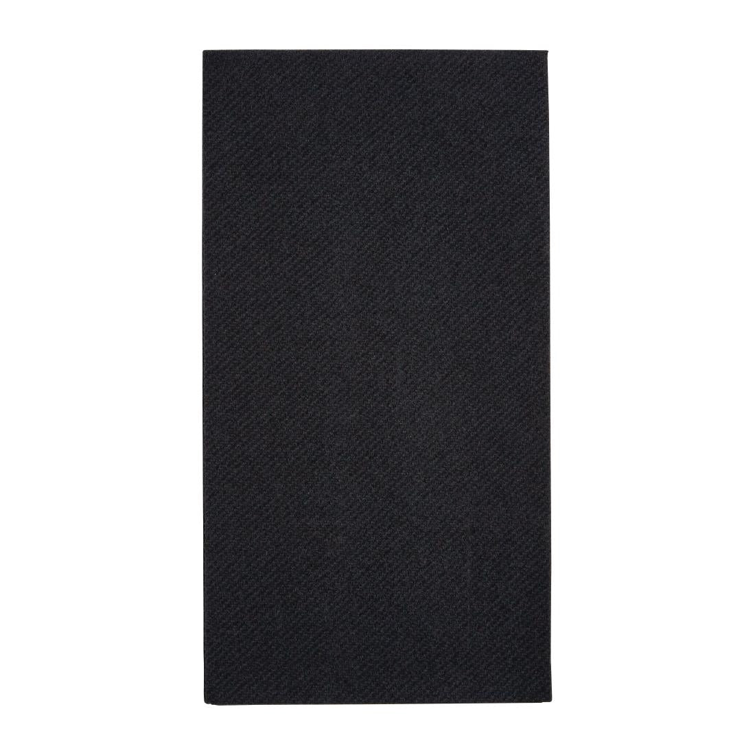 Serviettes de table Airlaid pliage en 8 Fiesta Recyclable Premium Tablin noires 40x40cm (lot de 500) — FE276