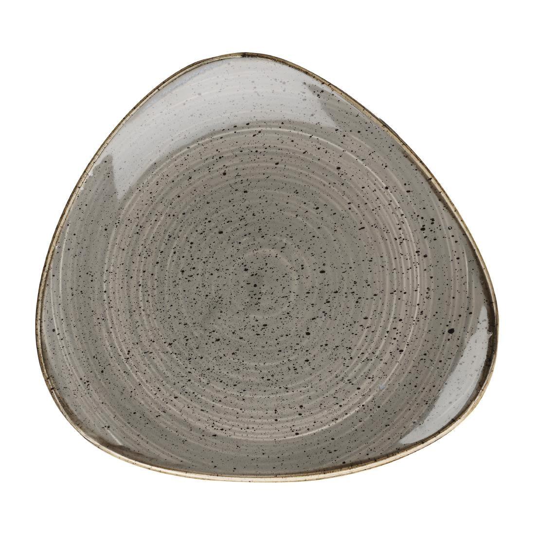 Assiettes triangulaires Churchill Stonecast Grey Cappuccino Lotus 192mm (lot de 12) — FF679