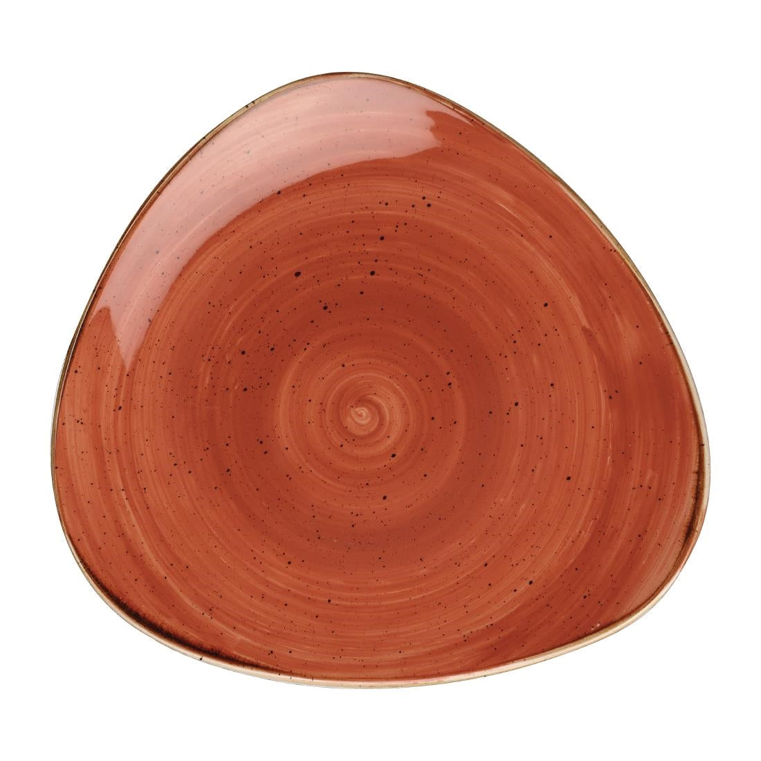 Assiettes triangulaires Churchill Stonecast Spiced Orange Lotus 229mm (lot de 12) — FF689