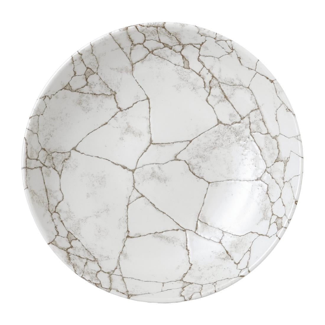 Assiettes coupes rondes Studio Prints Kintsugi Agate Grey 248mm (Lot de 12) — FJ803