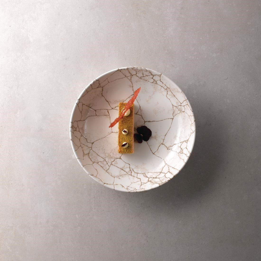 Assiettes coupes rondes Studio Prints Kintsugi Agate Grey 248mm (Lot de 12) — FJ803