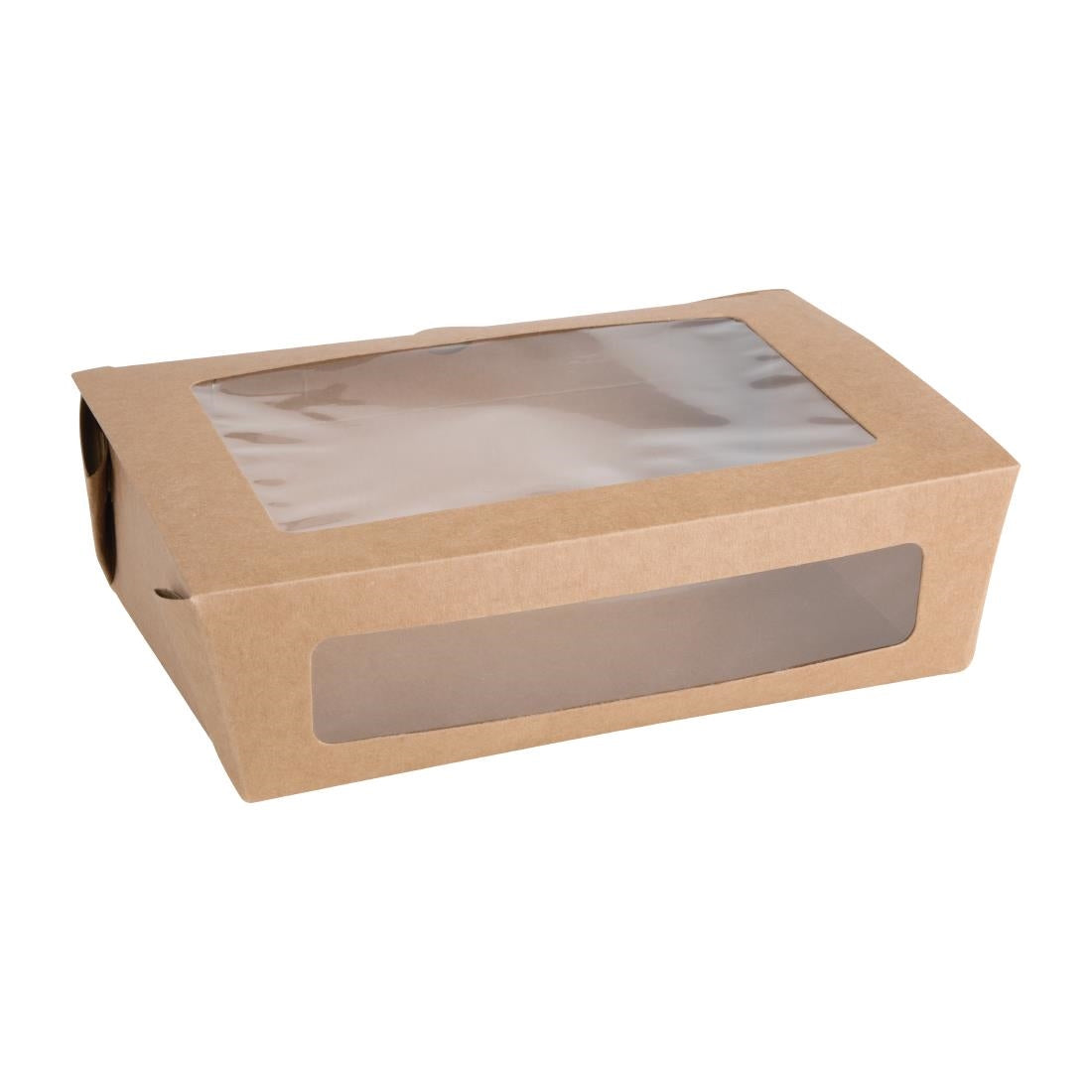 Boîtes salade avec fenêtre PET Fiesta Recyclable 1600ml (lot de 100) — FN899