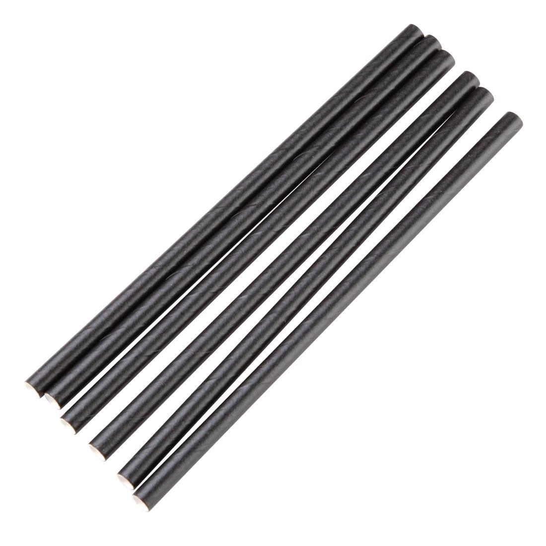 Pailles agitateurs compostables en papier emballées individuellement Fiesta Compostable noires (lot de 250) — FP441