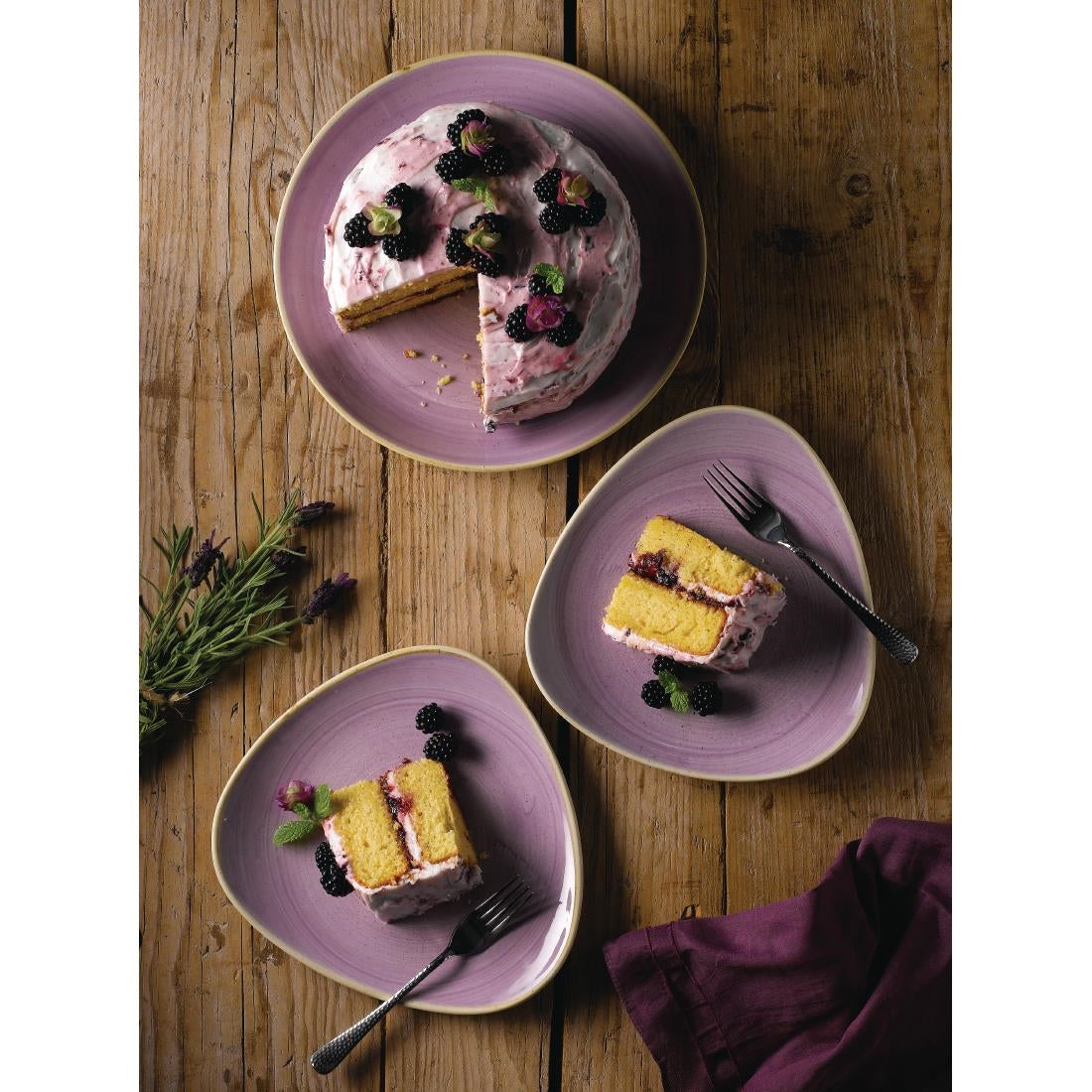 Assiettes coupes rondes Churchill Stonecast Lavender Evolve 260mm (lot de 12) — FR021