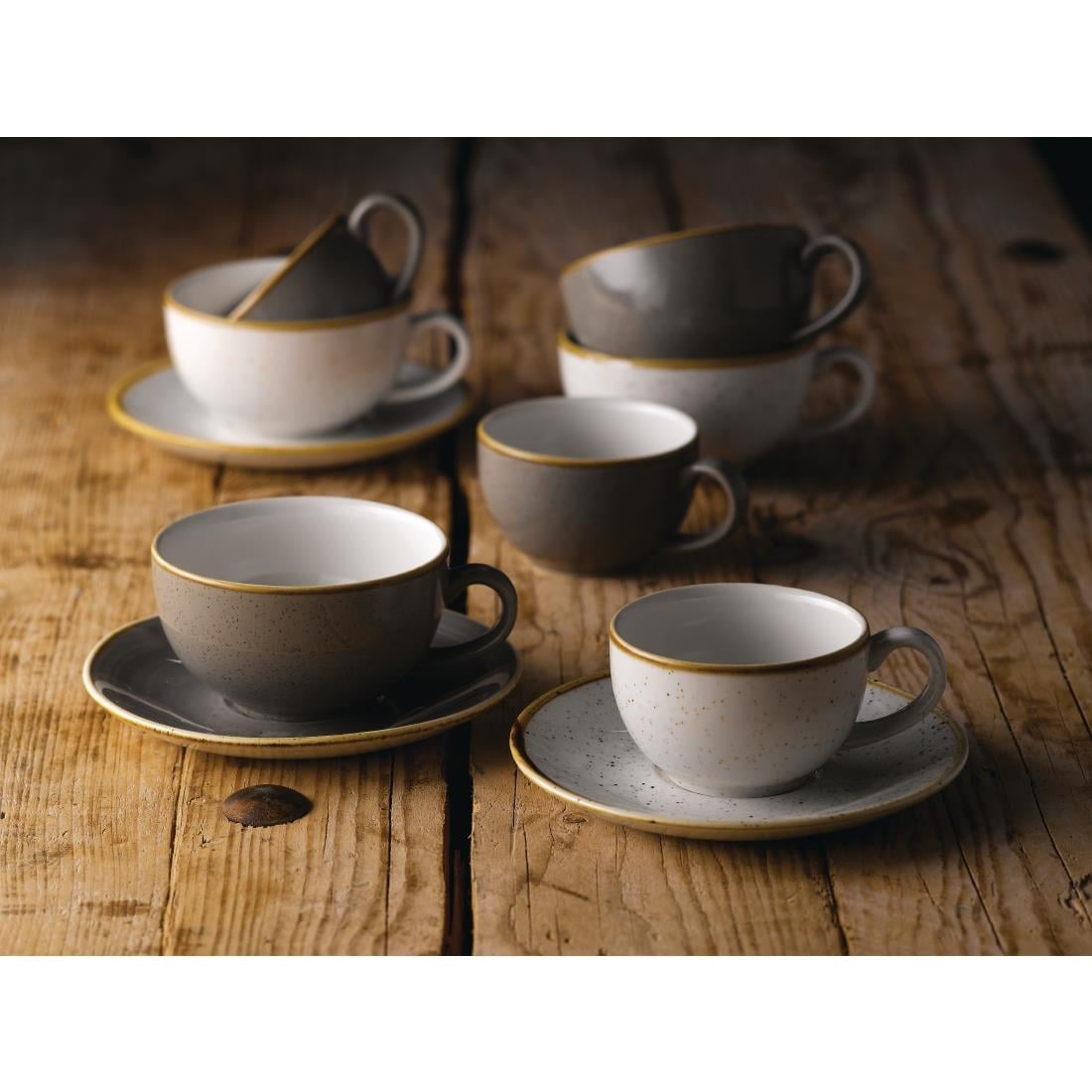 Tasses à cappuccino Churchill Stonecast Grey 170ml (lot de 12) — FR036