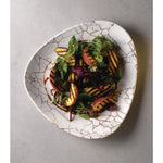 Assiettes triangulaires Churchill Studio Prints Kintsugi Agate Grey Lotus 177mm (lot de 12) — FR061