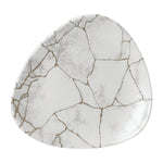 Assiettes triangulaires Churchill Studio Prints Kintsugi Agate Grey Lotus 177mm (lot de 12) — FR061