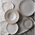 Assiettes triangulaires Churchill Studio Prints Kintsugi Agate Grey Lotus 254mm (lot de 12) — FR059