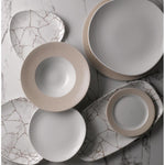 Assiettes triangulaires Churchill Studio Prints Kintsugi Agate Grey Lotus 228mm (lot de 12) — FR060