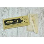 Ensembles de couverts en bois 3-en-1 emballages individuels kraft eGreen (lot de 250) — FS167