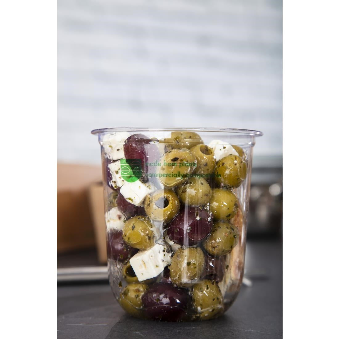 Pots Deli en PLA compostables série 96 Vegware 454ml (lot de 1000) — FS174