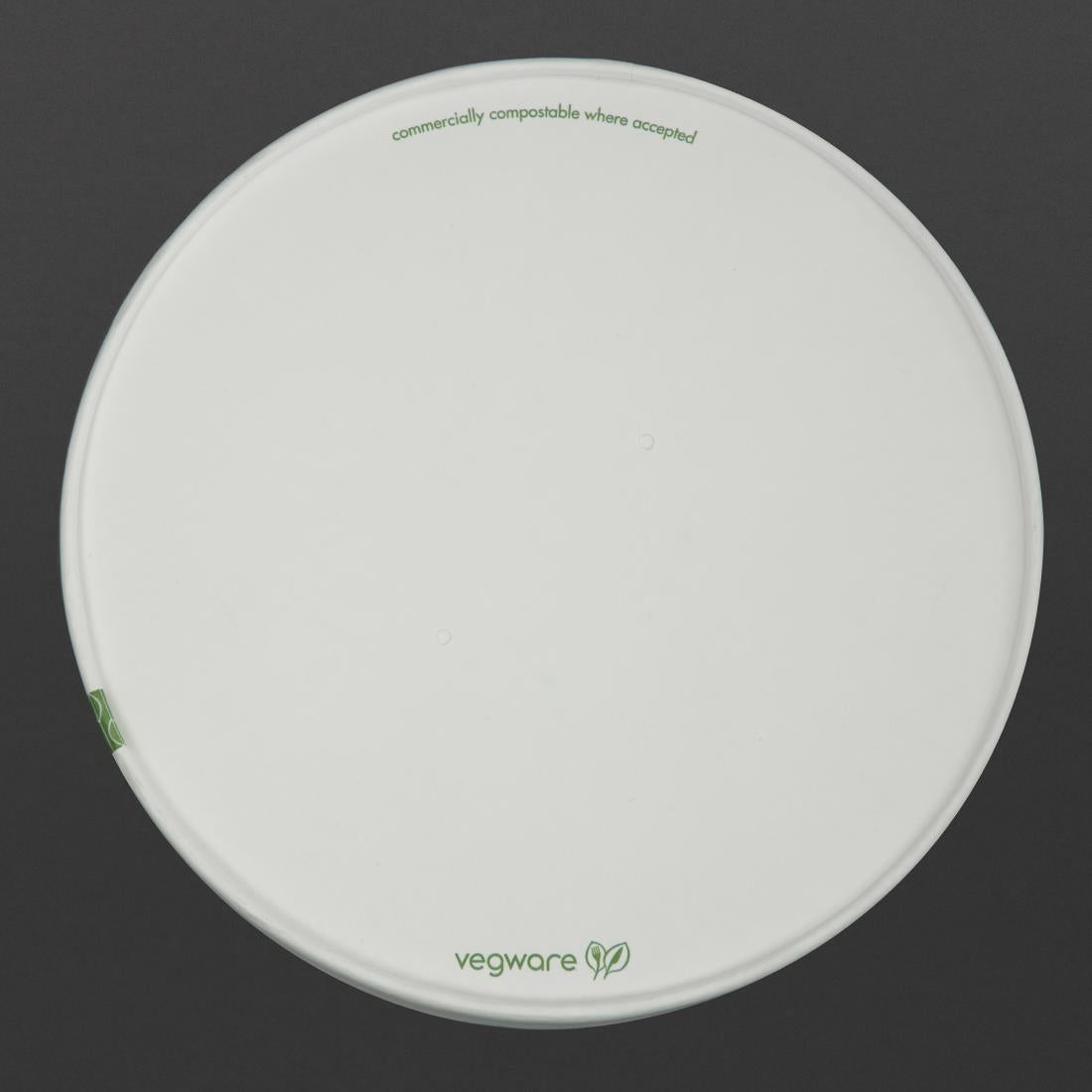 Couvercles à trous en carton doublé PLA série 185 Vegware (lot de 300) — FS179