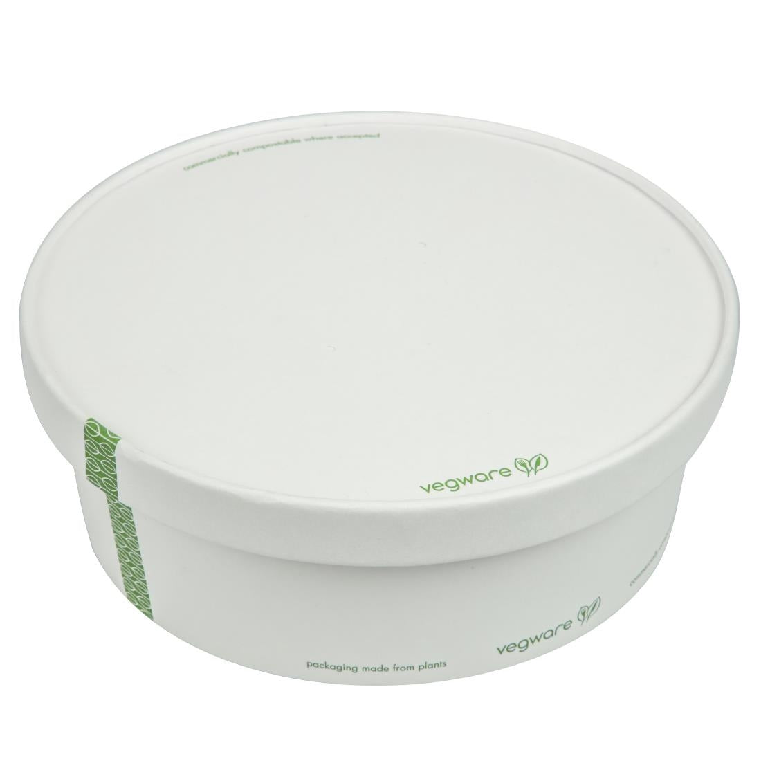 Couvercles à trous en carton doublé PLA série 185 Vegware (lot de 300) — FS179