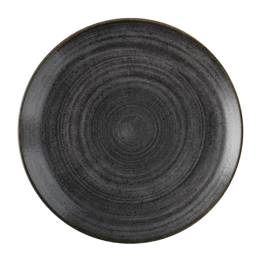 Assiettes rondes Churchill Stonecast Raw Evolve Black 260mm (Lot de 12) — FS837