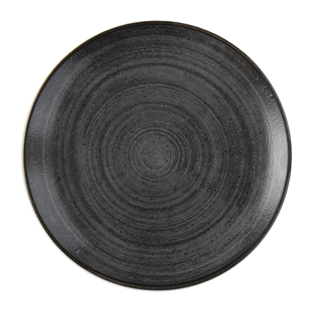 Assiettes rondes Churchill Stonecast Raw Evolve Black 217mm (Lot de 12) — FS838